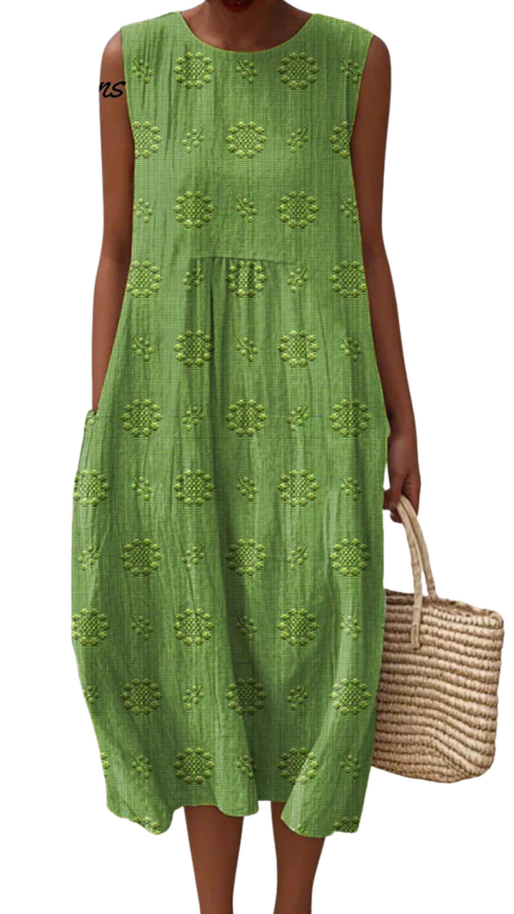 Élodie | Embroidered Sleeveless Dress