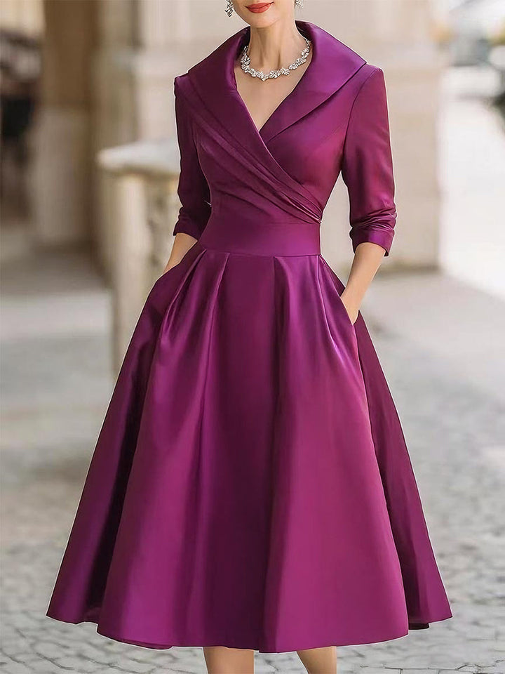 Jade | Elegant Satin Dress