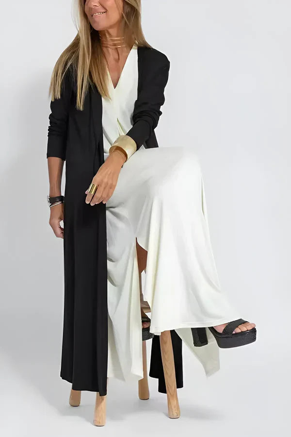 Elegant long dress + matching cardigan GIFT