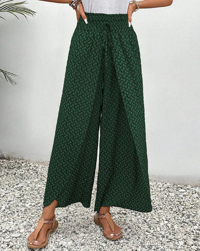 Carla™ - Wide pants with geometric pattern