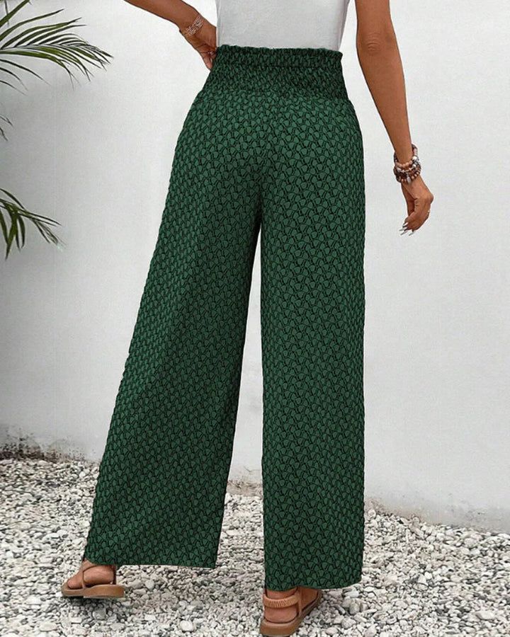 Carla™ - Wide pants with geometric pattern