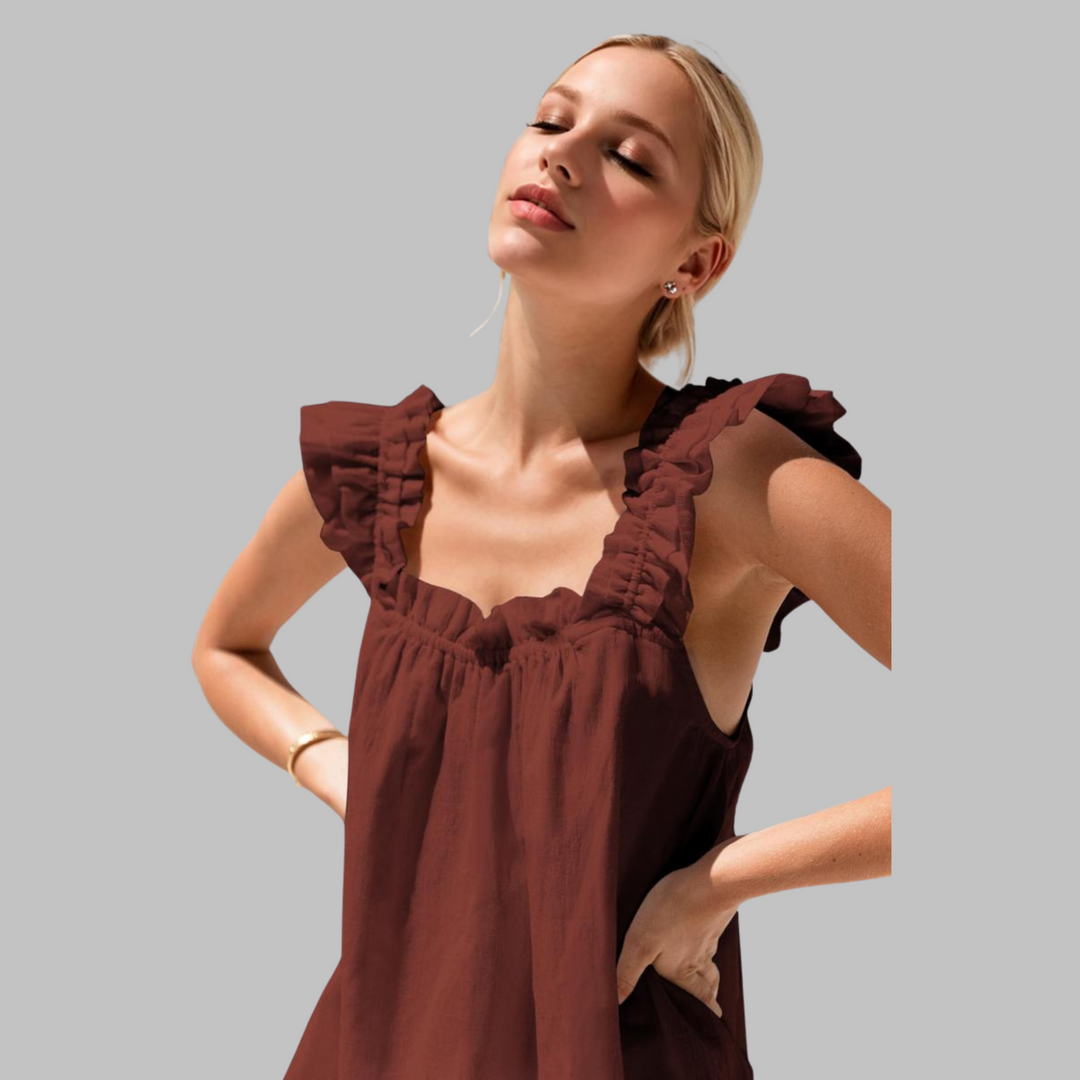 QIARA™ - Casual Tank Top and Short Sleepwear Set