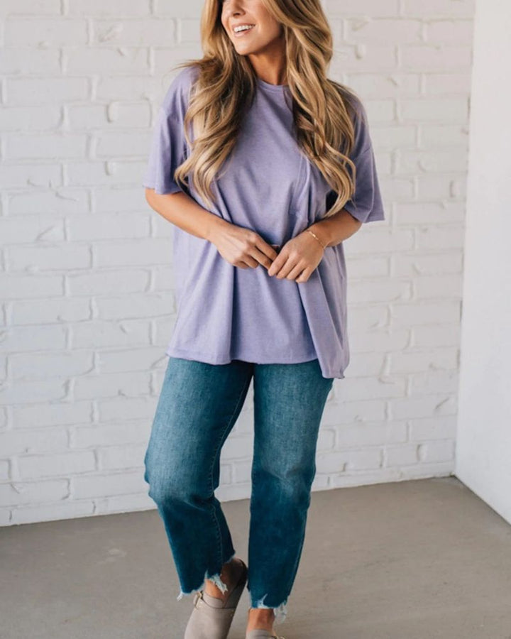 AIMEA - Raw Edge Boxy Tee