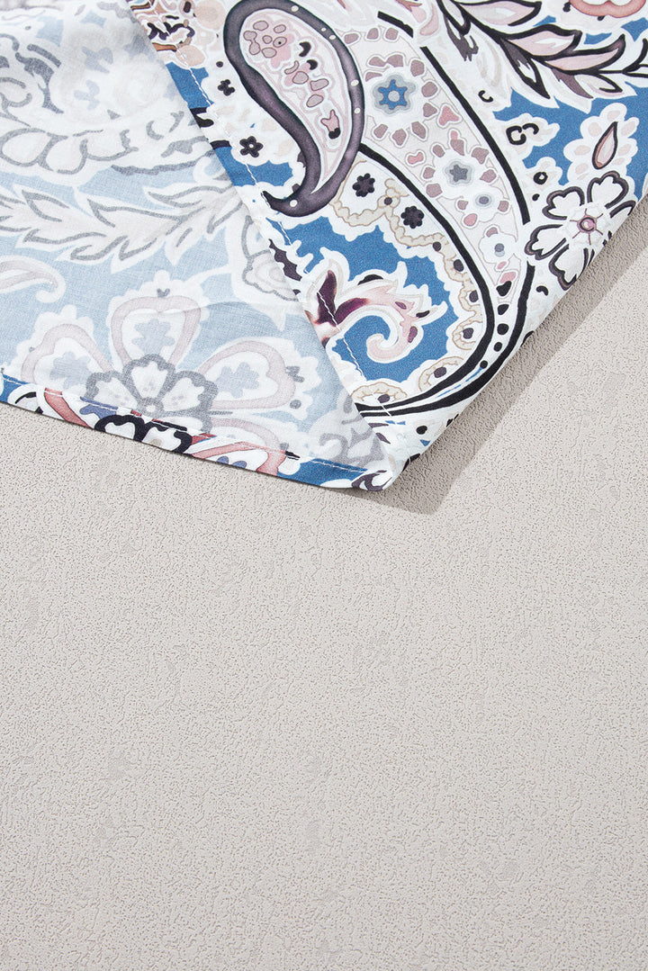 Boho Paisley Print Off Shoulder Maxi Dress