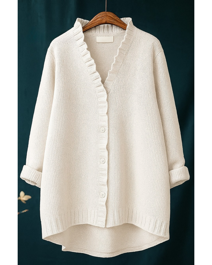 Micha - Casual Ruffle Cardigan Sweater