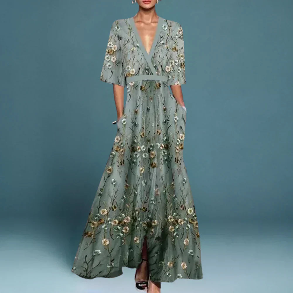 Jill™️ | Elegant Maxi Dress with Floral Pattern