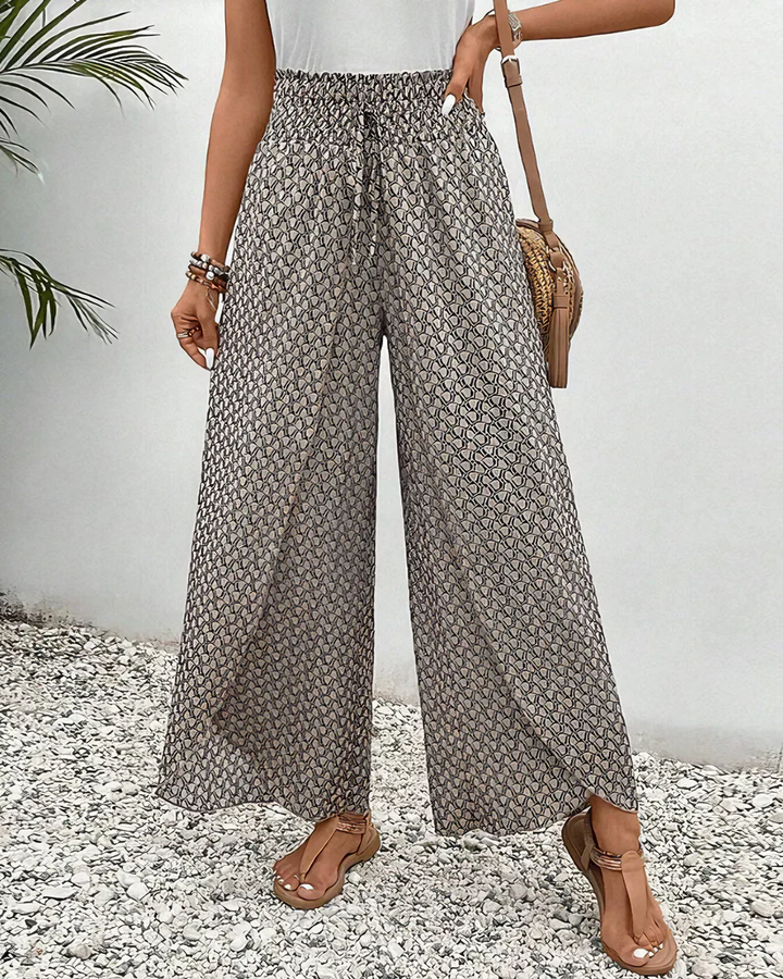 Carla™ - Wide pants with geometric pattern