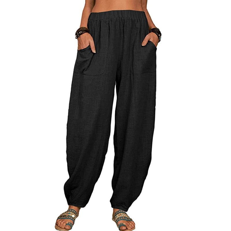 Zinzi - Casual harem pants made of cotton and linen