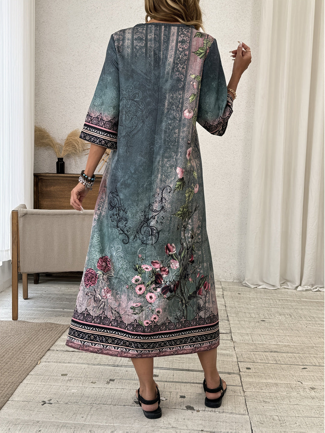 Maurelle | Retro Plaid Maxi Dress