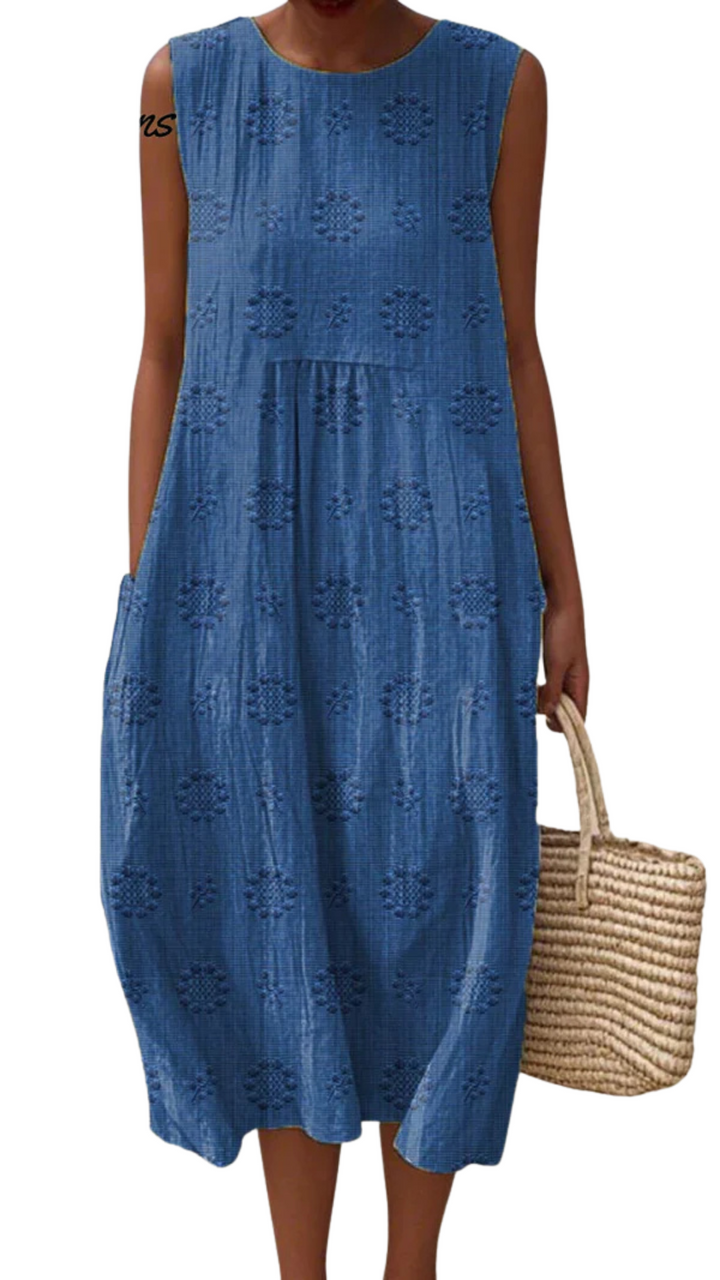 Élodie | Embroidered Sleeveless Dress