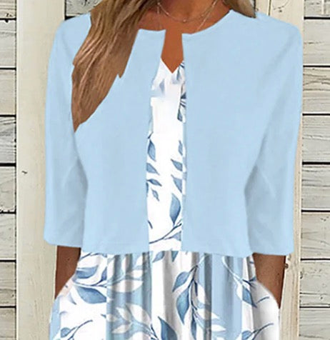 Monicca - Midi dress with unique print and jacket