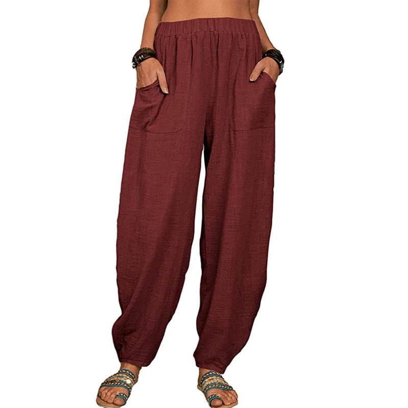Zinzi - Casual harem pants made of cotton and linen