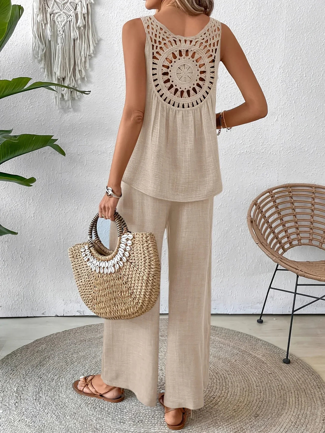 Avery™ - Stylish Sleeveless Tank Top & Pants Set