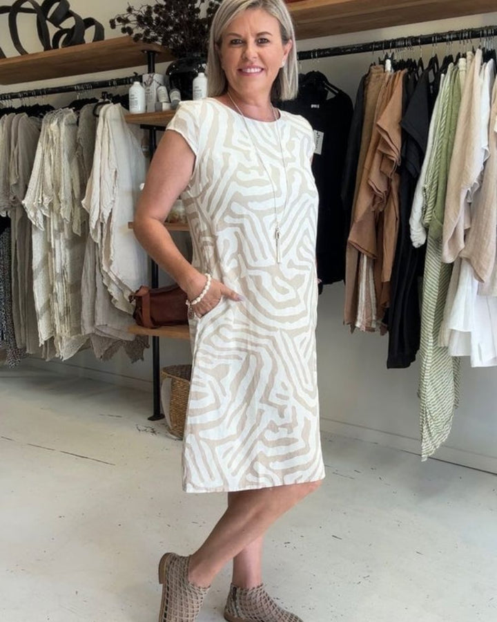 Camille™ | Summer dress with round neckline