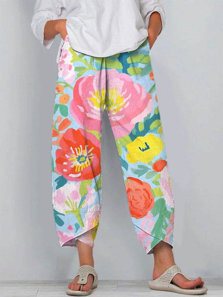 Reese - Watercolor Flowers Art Print Dress, Tops and Pants