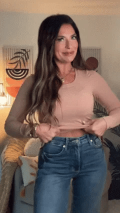 Arya | Neck Built-in Bra Long Sleeve Elegant Ribbed Top Shirts