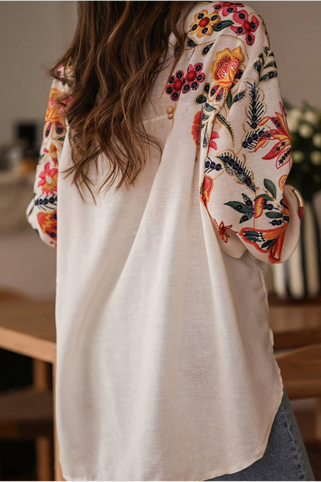 Marla - Casual shirt with long sleeves and floral print