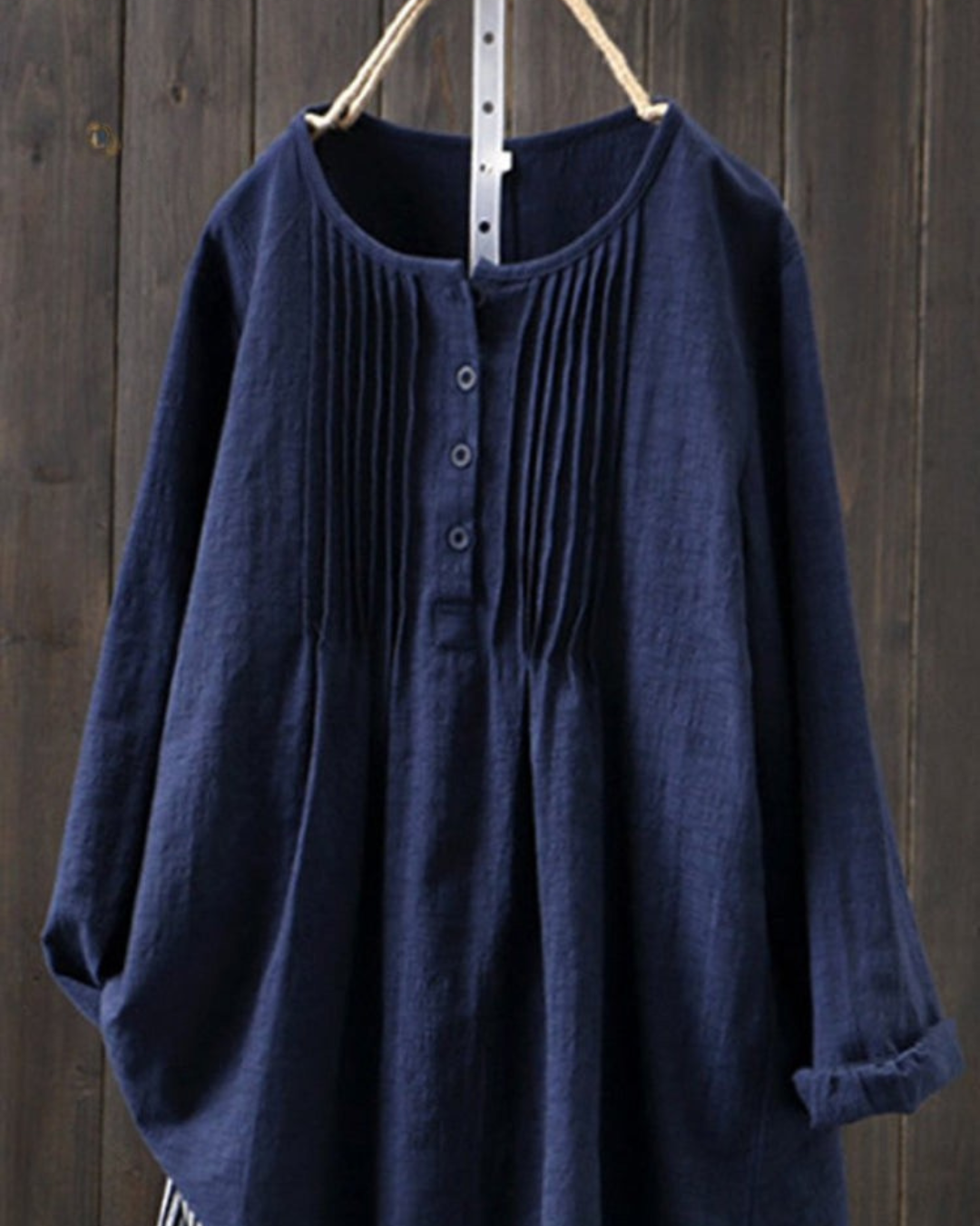 Contes - Retro Cotton And Linen Casual Shirt