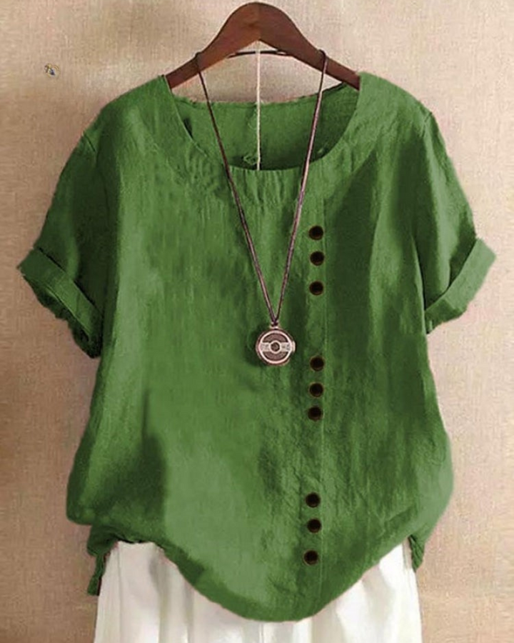 Viola - Loose Simple Solid Color Top