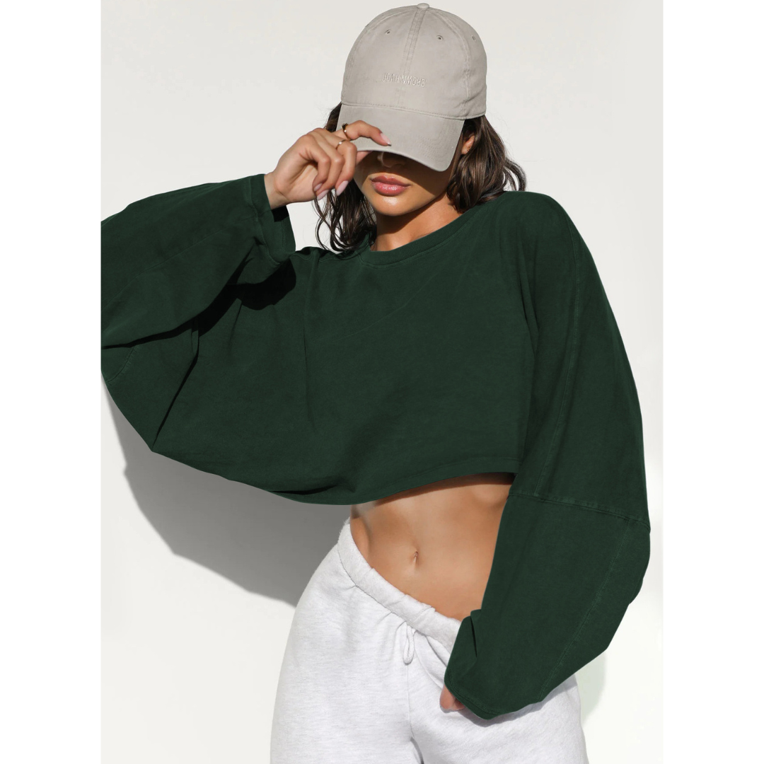 SKYE™ - Casual Cropped Pullover Sweatshirt