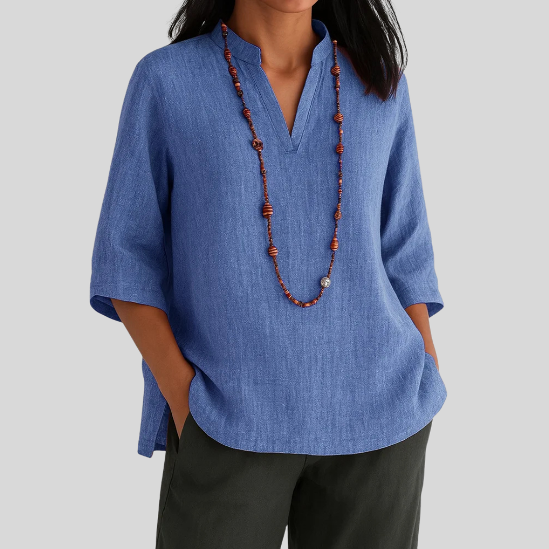 Bernice - Comfortable blouse with V-neck