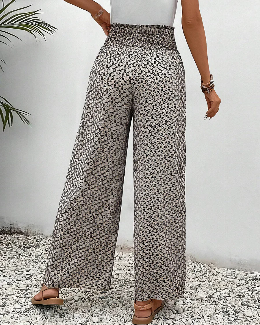 Carla™ - Wide pants with geometric pattern