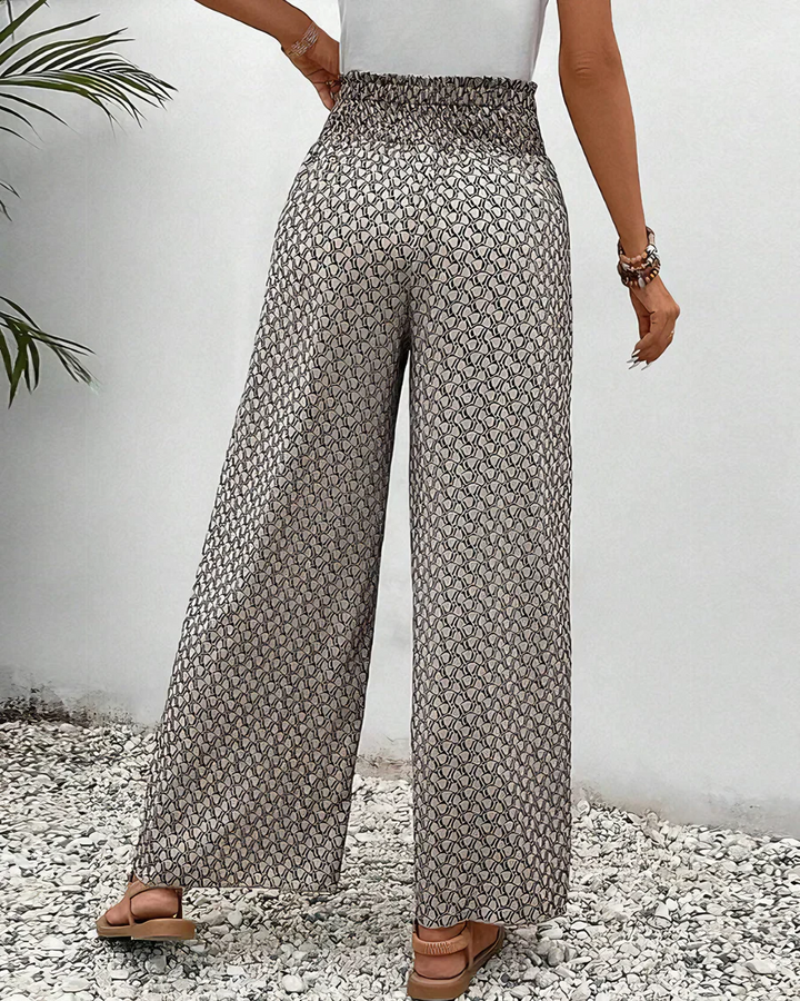 Carla™ - Wide pants with geometric pattern