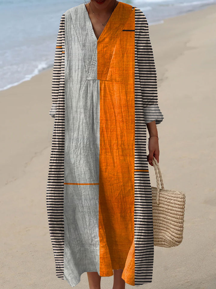 Diana - Vintage Boho Geometry Art Print Casual Dress, Tops and Pants