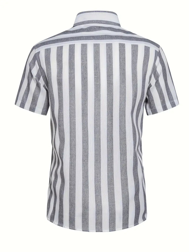 Liam™ - Casual Short Sleeve Striped Shirt