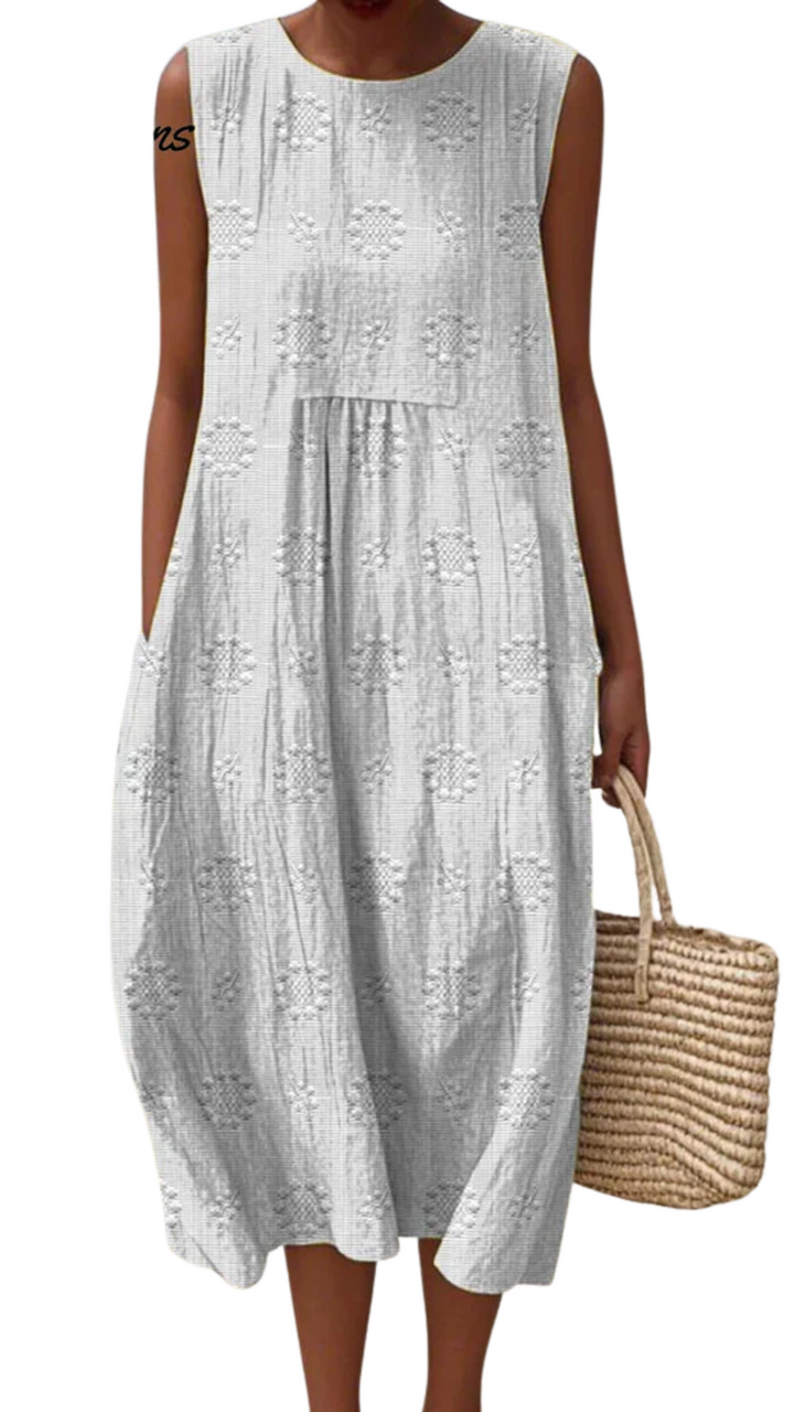 Élodie | Embroidered Sleeveless Dress