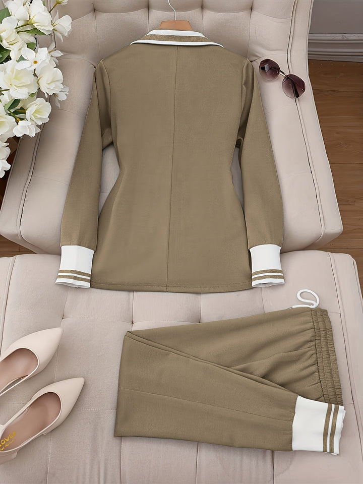 Ingelore - Fashionable striped two-piece set