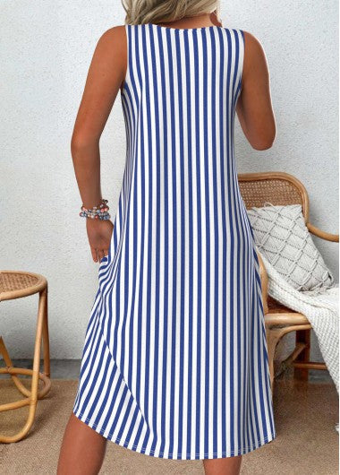 Heidi | Sleeveless Striped Summer Dress