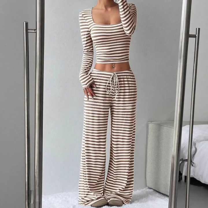 PAMAYPAY™ - Relaxed  Fit Crop Top and Pant Lounge Co-ord