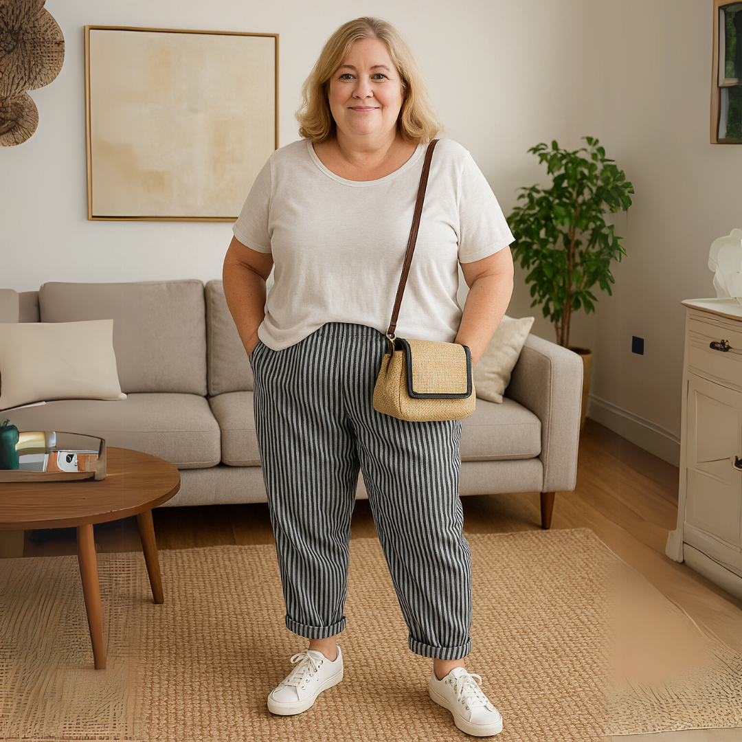 Aveline™ – Relaxed Fit Striped Linen Pants