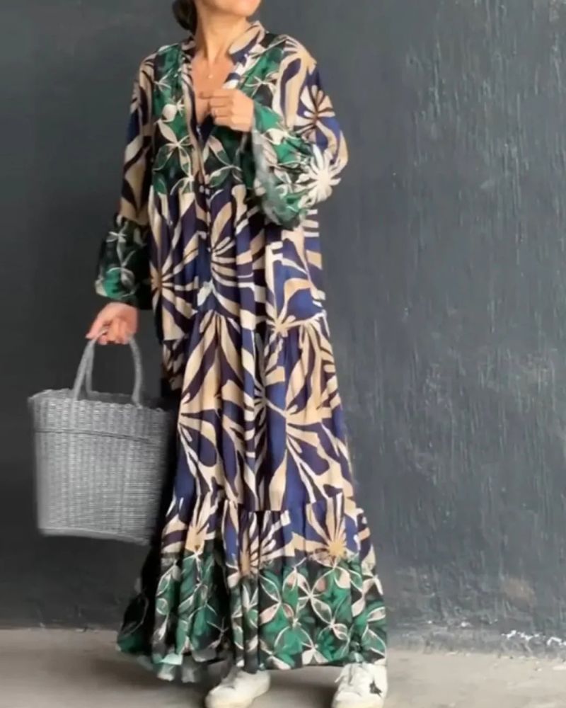 VALIRIA - FLOWY PRINTED DRESS