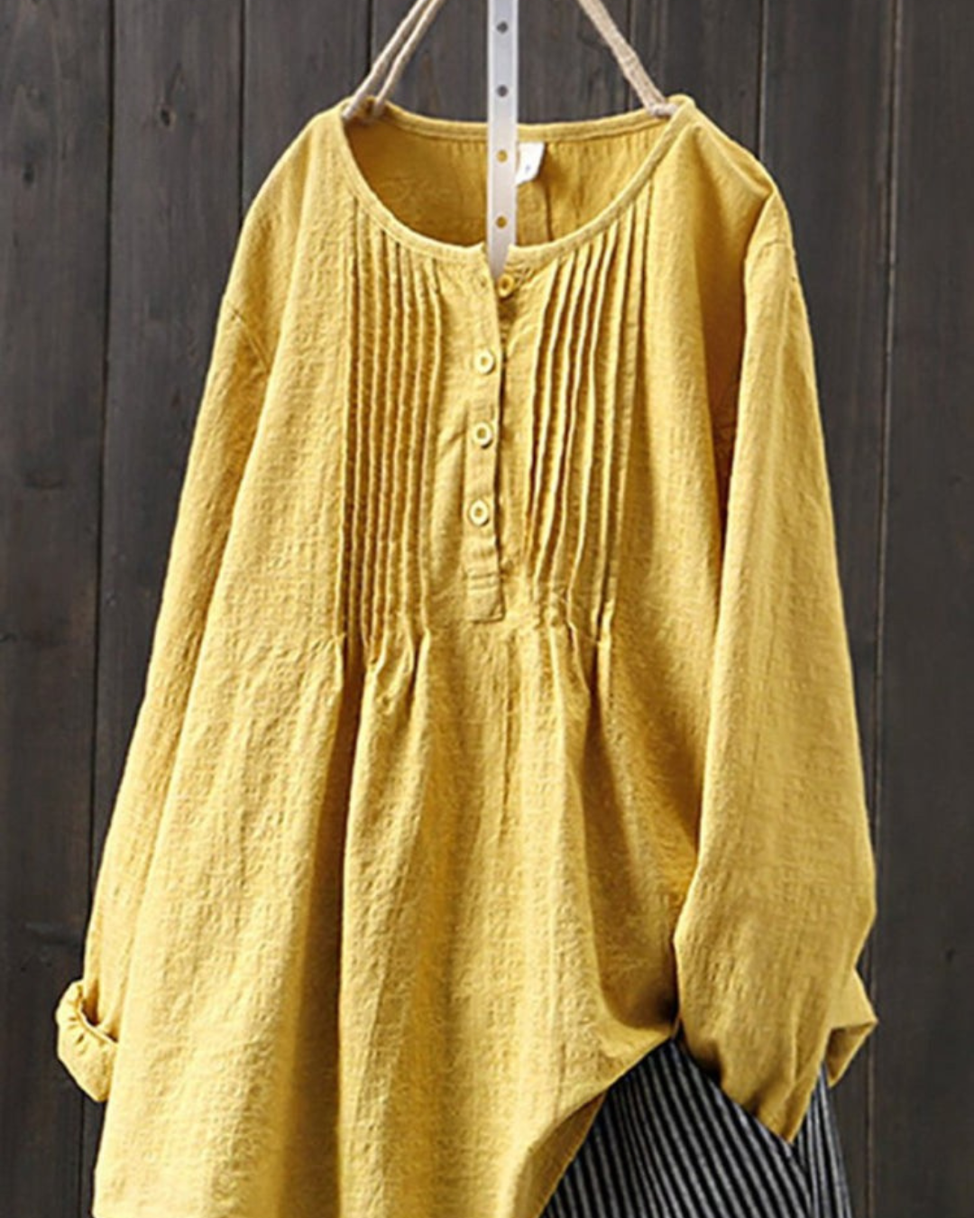 Contes - Retro Cotton And Linen Casual Shirt