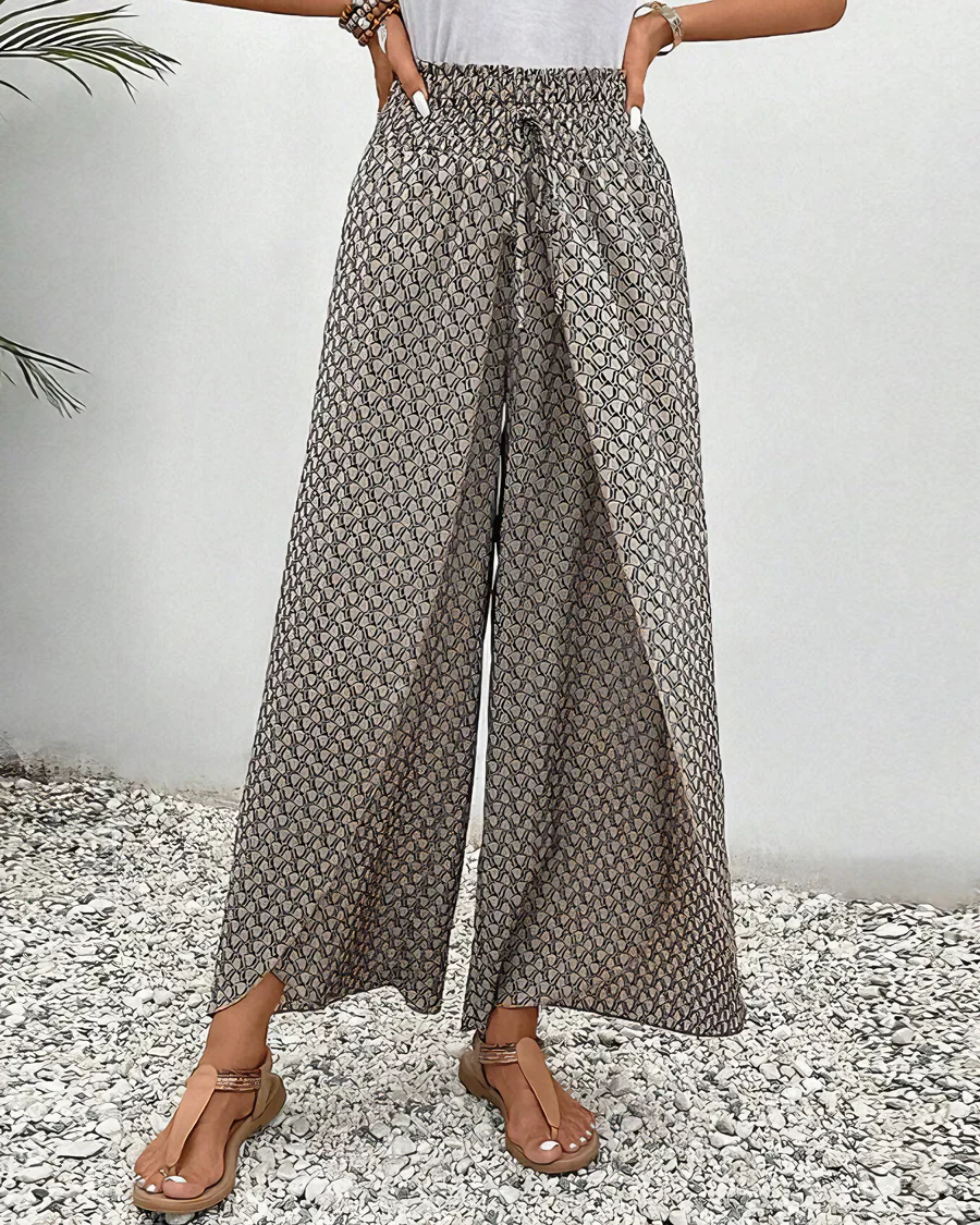 Carla™ - Wide pants with geometric pattern