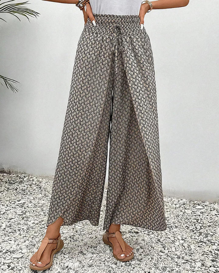 Carla™ - Wide pants with geometric pattern
