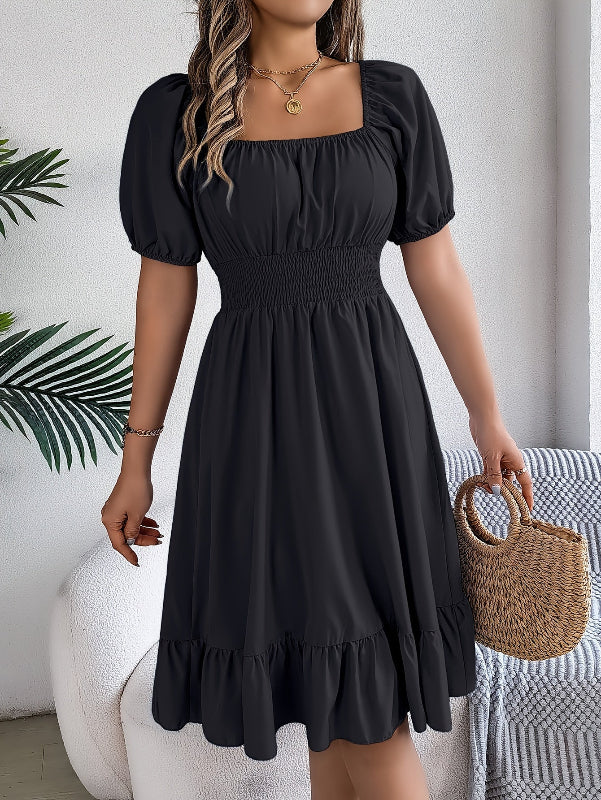 Nyxara | Elegant Puff Sleeve Dress