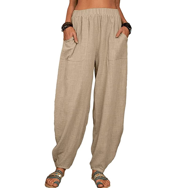 Zinzi - Casual harem pants made of cotton and linen