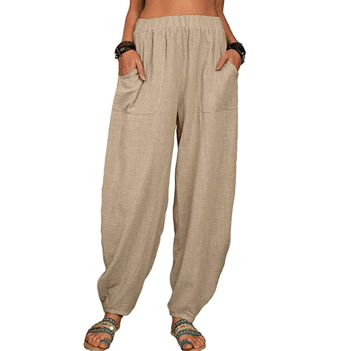 Zinzi - Casual harem pants made of cotton and linen