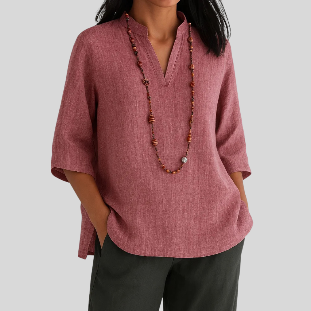 Bernice - Comfortable blouse with V-neck