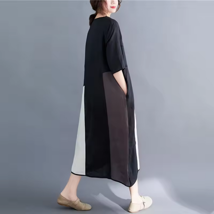 Neria – Casual Loose-Fit Linen Dress