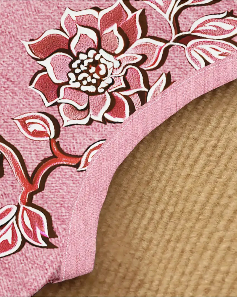 Elaya™ | Floral Denim Midi Dress