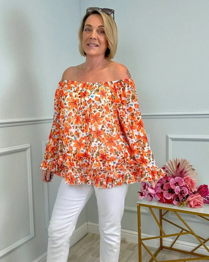 ORALIE - STYLISH FLORAL BLOUSE