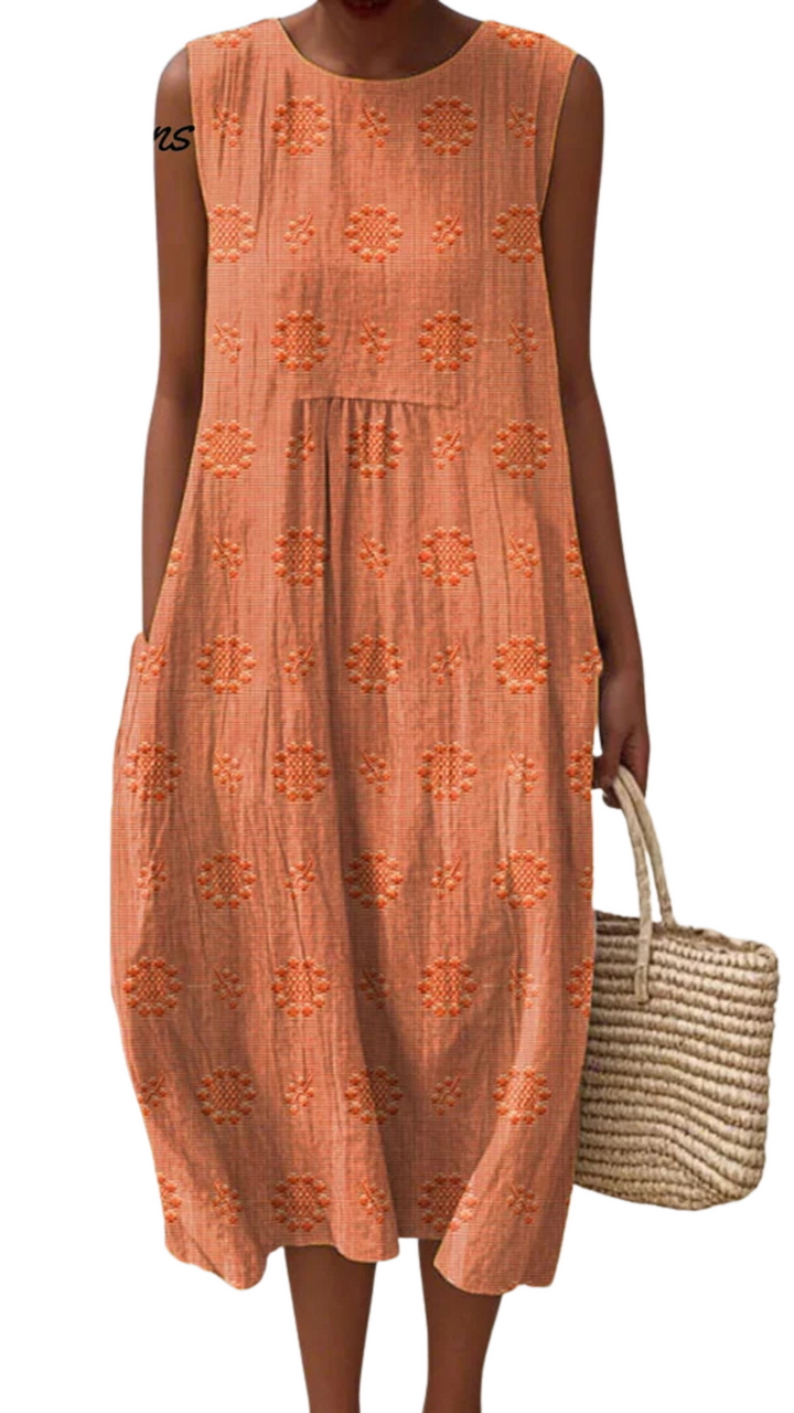 Élodie | Embroidered Sleeveless Dress