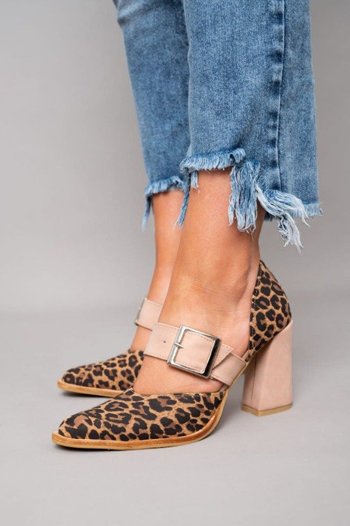 Avano Leopard Suede Heels