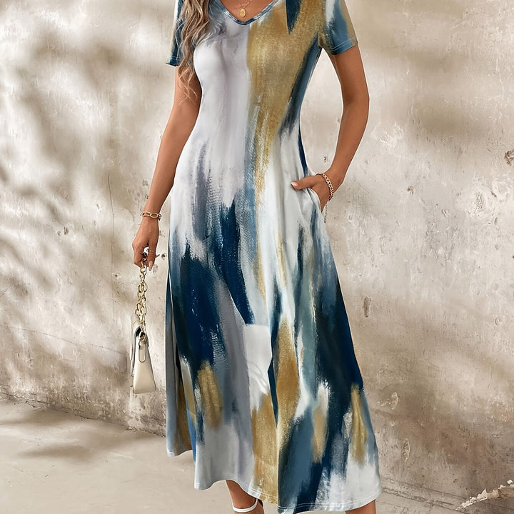 Olivia™ - Elegant Tie-Dye Dress