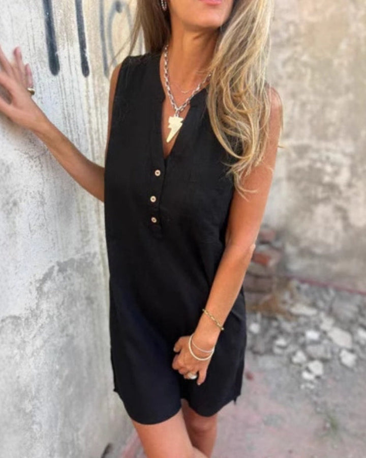 DAERA - BOHO V-NECK DRESS