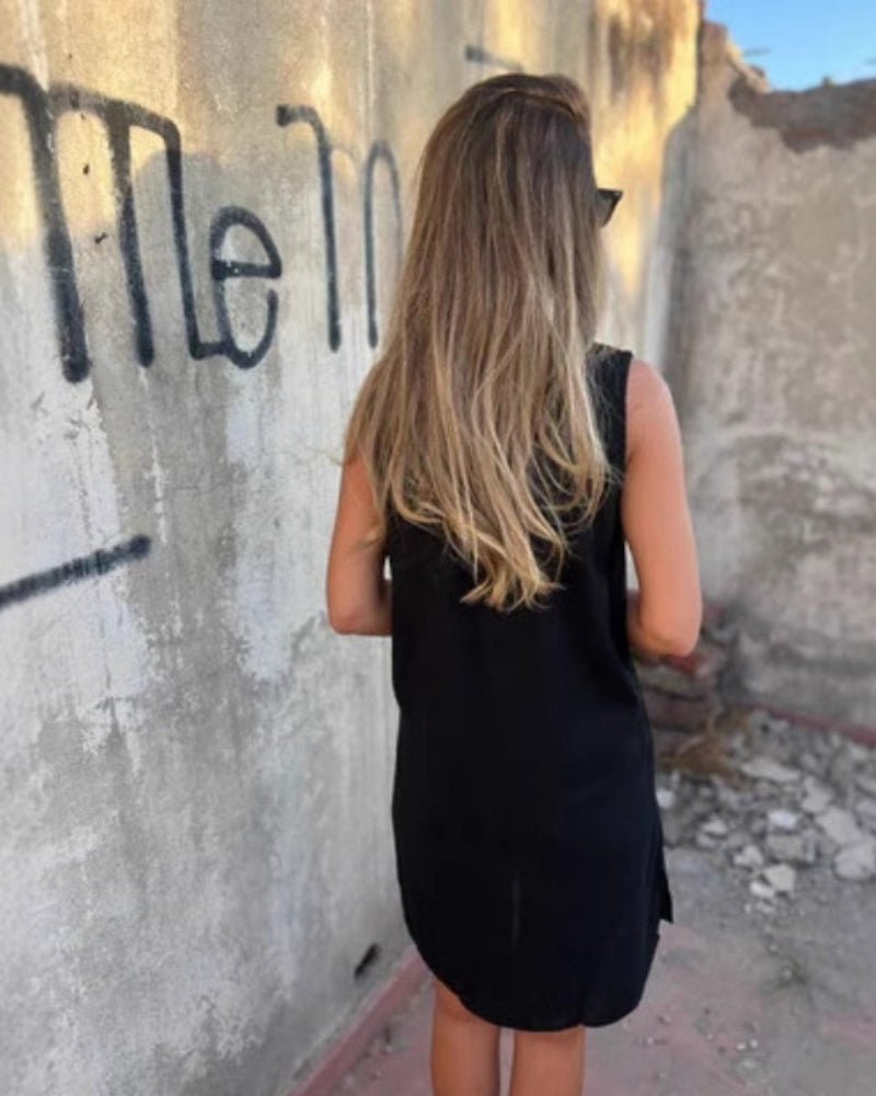 DAERA - BOHO V-NECK DRESS